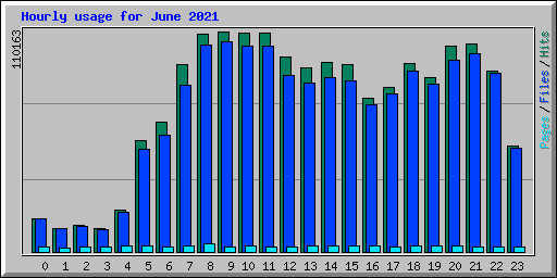 Hourly usage for June 2021
