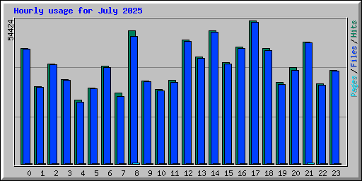 Hourly usage for July 2025