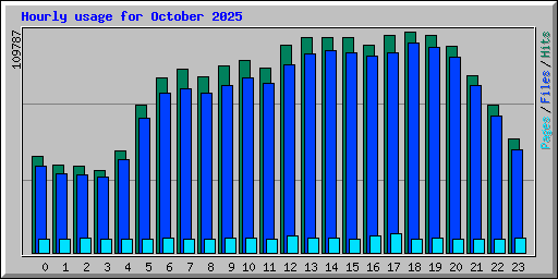 Hourly usage for October 2025